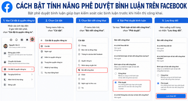Cách giới hạn người bình luận trên Facebook