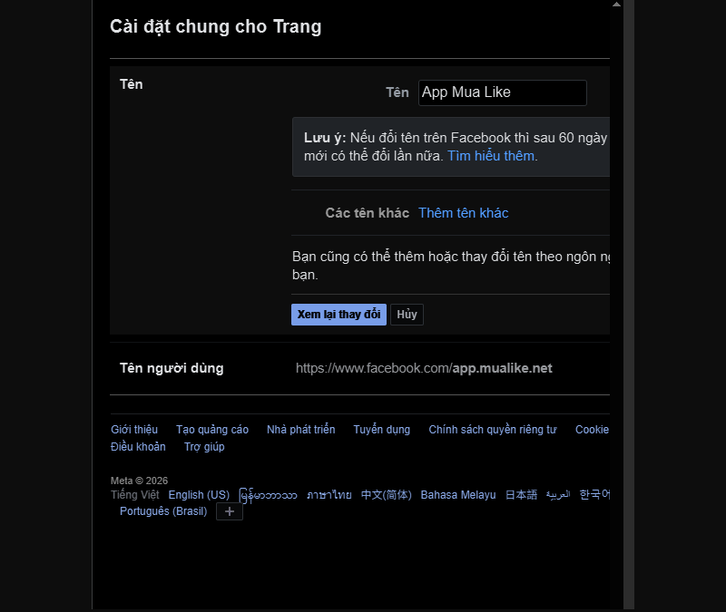 Hướng Dẫn Cách Đổi Tên Fanpage Facebook Thành Công 100%