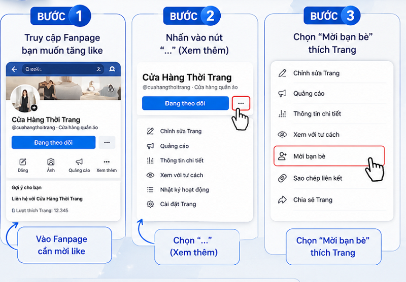 Cách Mời Bạn Bè Like Fanppage Facebook Đơn Giản