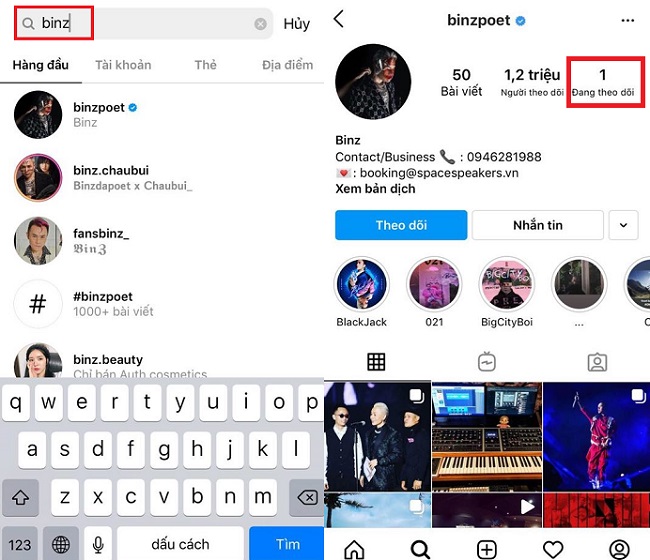 cách xem số follow trên instagram của người khác
