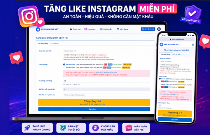 Hướng Dẫn Cách Tăng Like Instagram Free 100% Cho Người Mới