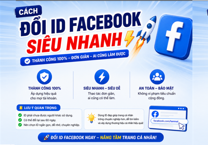 Cách đổi Id Facebook đơn giản, nhanh chóng