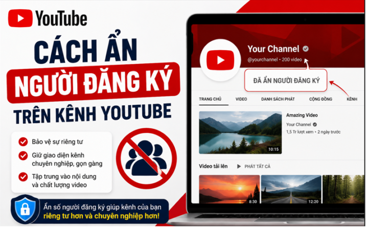 Cách Ẩn Người Đăng Ký Trên Youtube Đơn Giản