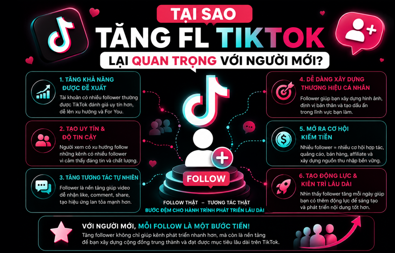 Bí Quyết Tăng Follow TikTok Tự Nhiên Và Hiệu Quả Nhất 2026