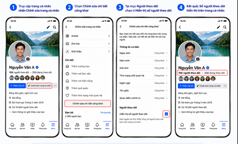 Cách Bật Hiển Thị Người Theo Dõi Trên Facebook Đơn Giản