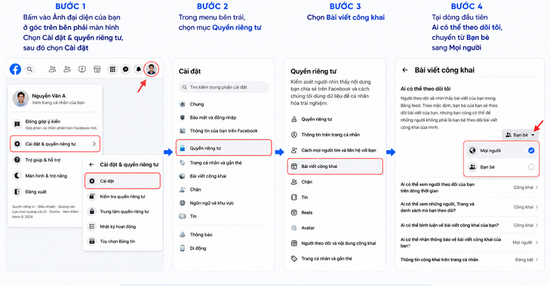Cách Bật Hiển Thị Người Theo Dõi Trên Facebook Đơn Giản