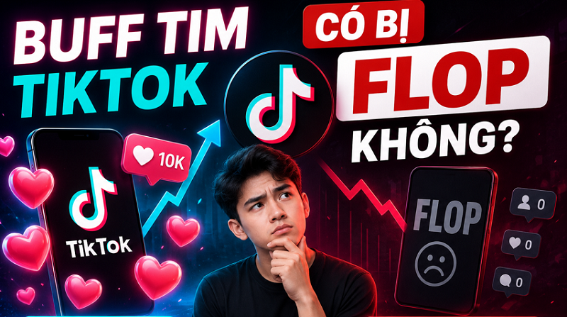 Buff tim TikTok có bị flop không?
