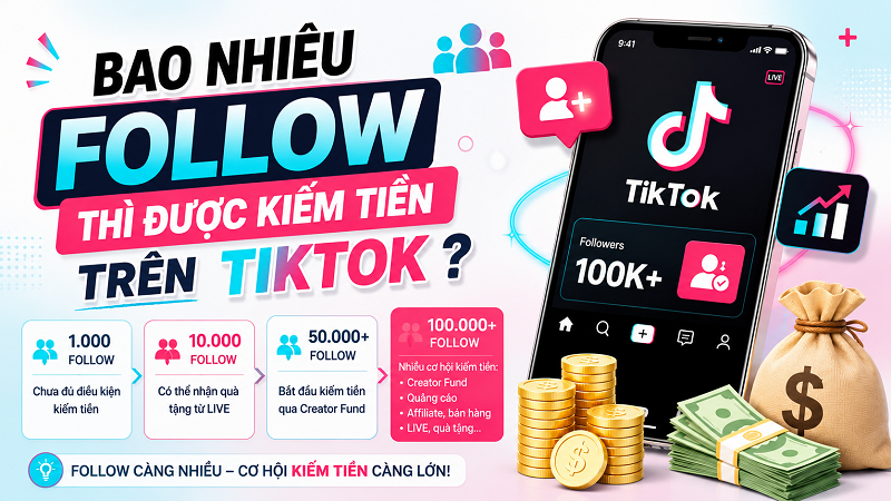 Bao Nhiêu Follow Thì Được Kiếm Tiền Trên TikTok?
